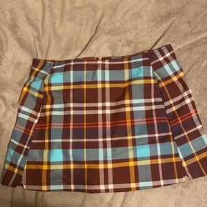 plaid mini skirt